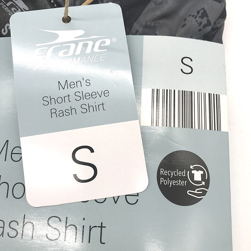 Crane Performance Men's Camo Grey Shortsleeve Rash Shirt Size Small NEW