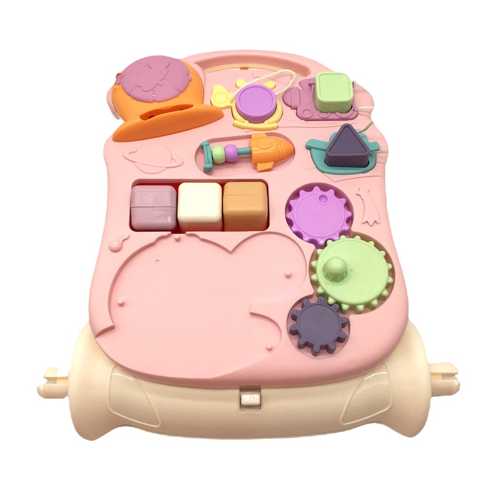 Cute Stone 2-in-1 Pink Multifunctional Baby Walker & Activity Table DEMO