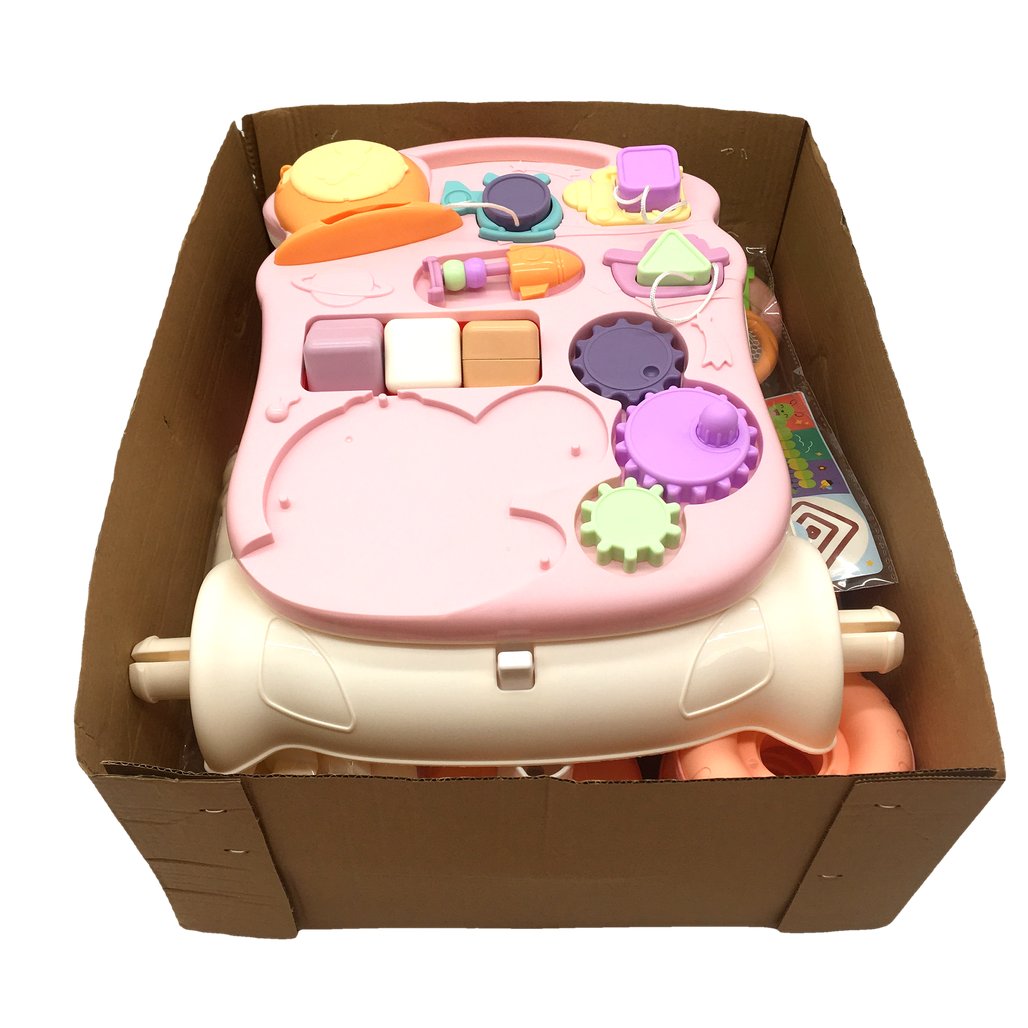 Cute Stone 2-in-1 Pink Multifunctional Baby Walker & Activity Table DEMO