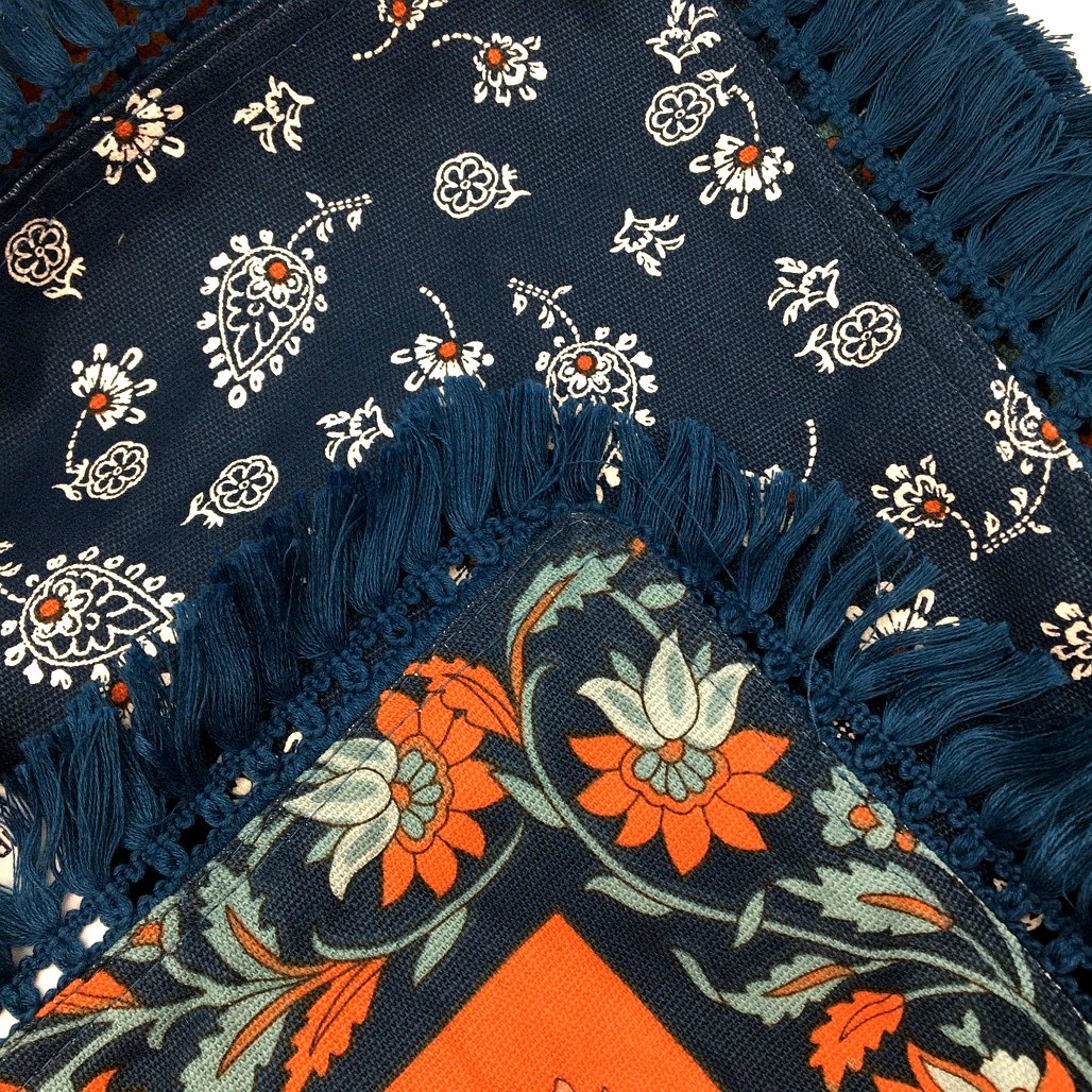 Kirkton House 1.5mx1.5m Outdoor Eclectic Boho Cotton Picnic Rug NEW