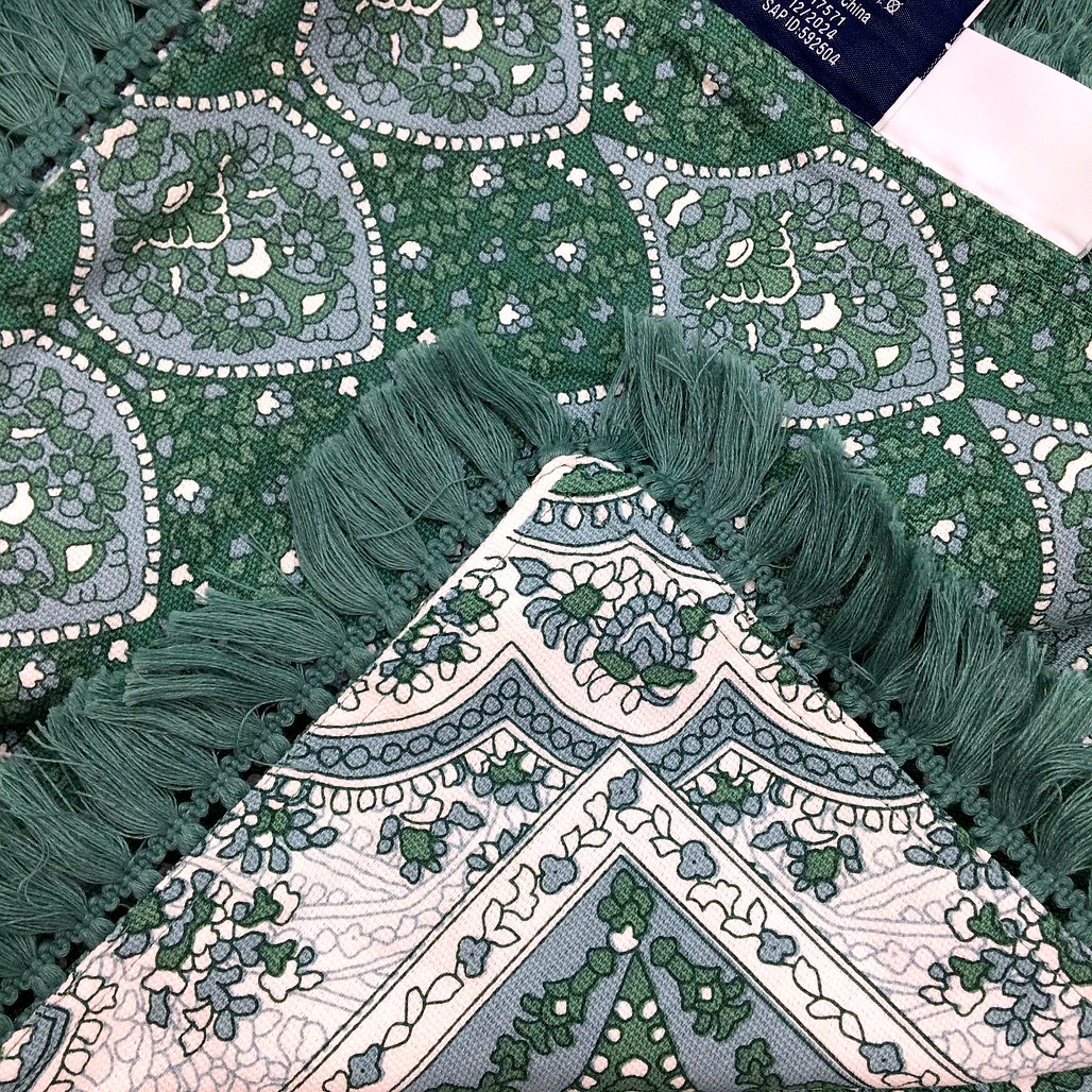 Kirkton House 1.5mx1.5m Outdoor Eclectic Boho Cotton Picnic Rug NEW