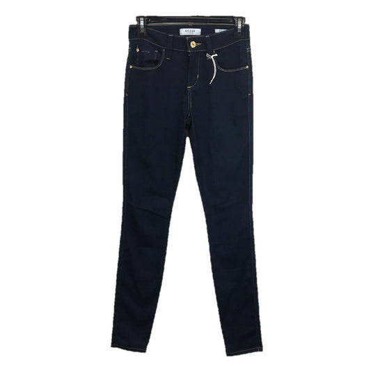 Guess Los Angeles Navy Blue Mid Rise Skinny Jeans Ladies Size US 25-UK 27