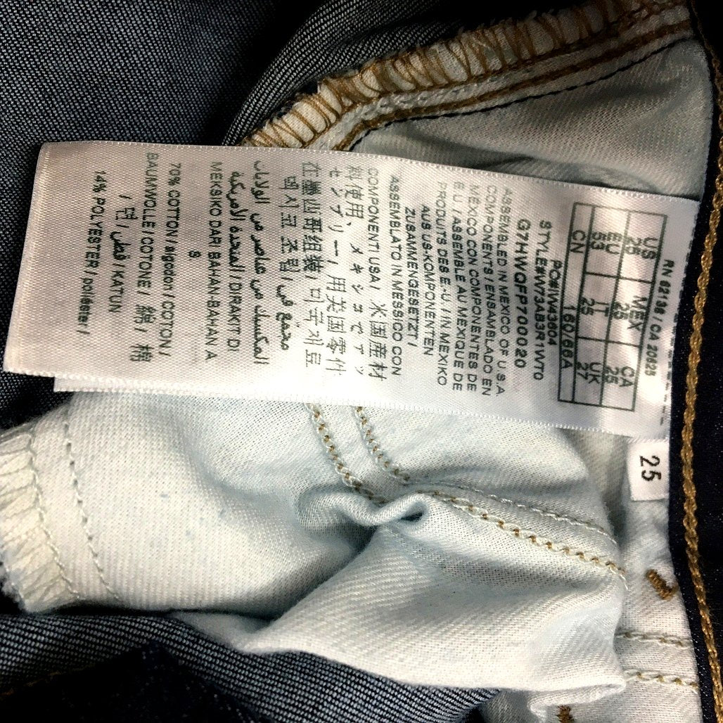 Guess Los Angeles Navy Blue Mid Rise Skinny Jeans Ladies Size US 25-UK 27