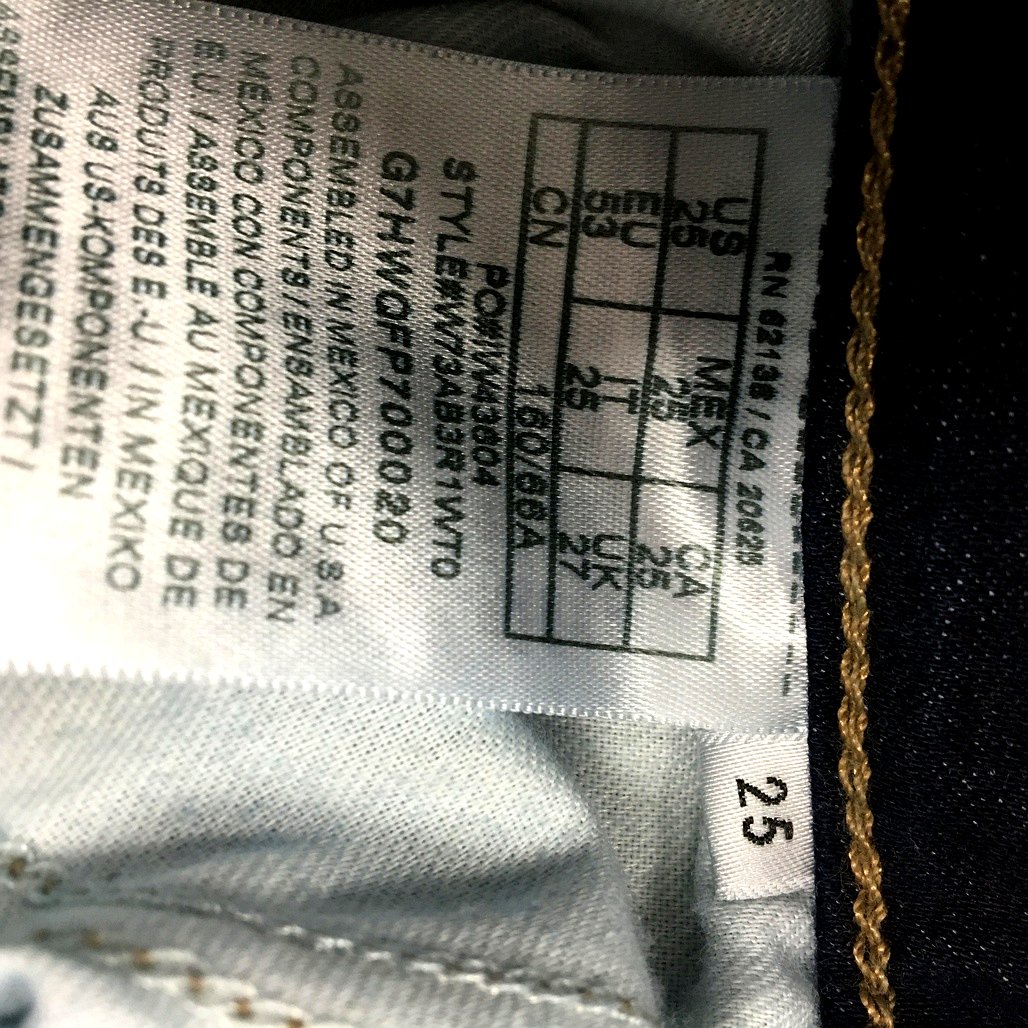 Guess Los Angeles Navy Blue Mid Rise Skinny Jeans Ladies Size US 25-UK 27