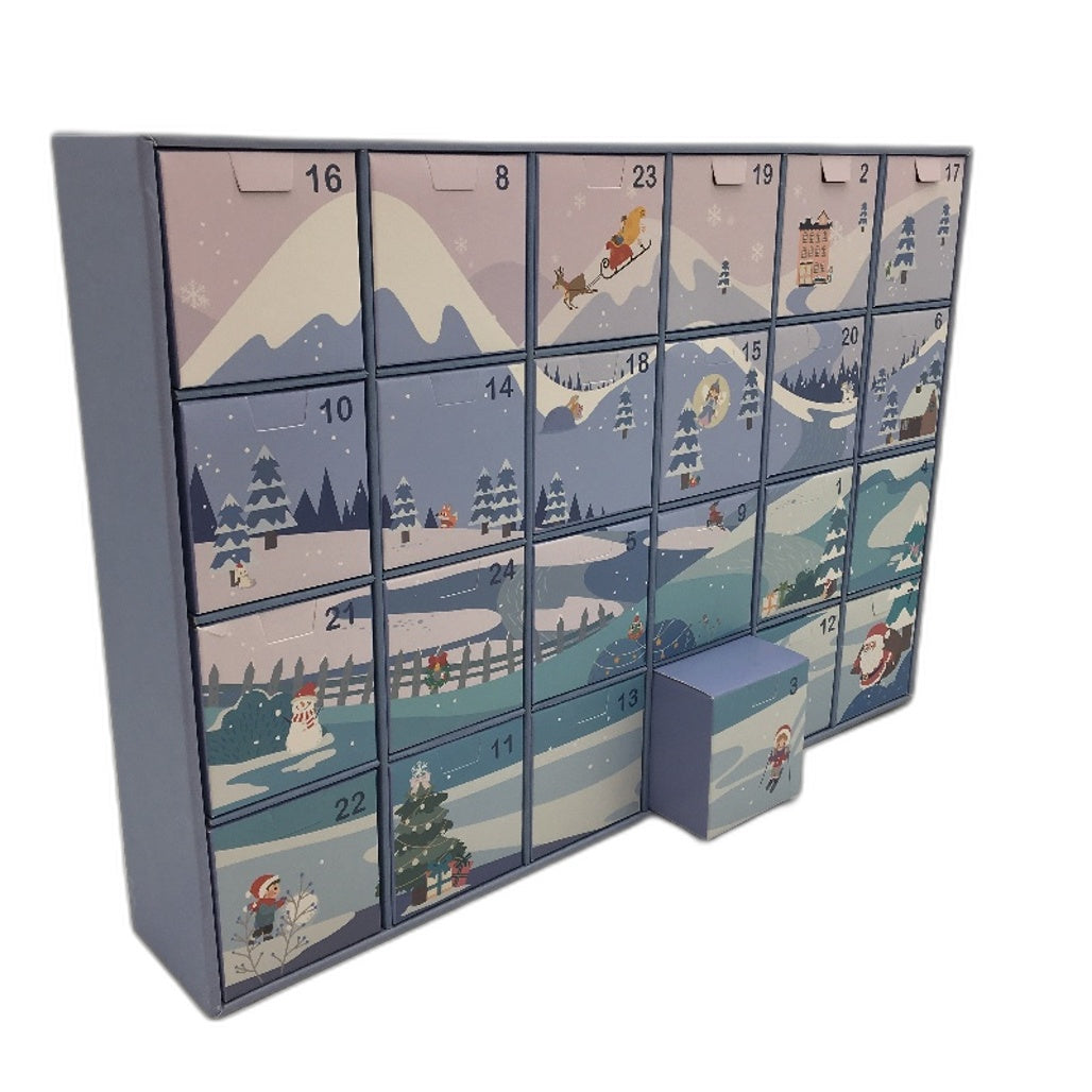 LittleTown Timeless Toys 24 Pce Wooden Advent Calendar Christmas Toy Characters Multicoloured - Durable & Lightweight littleTOWN