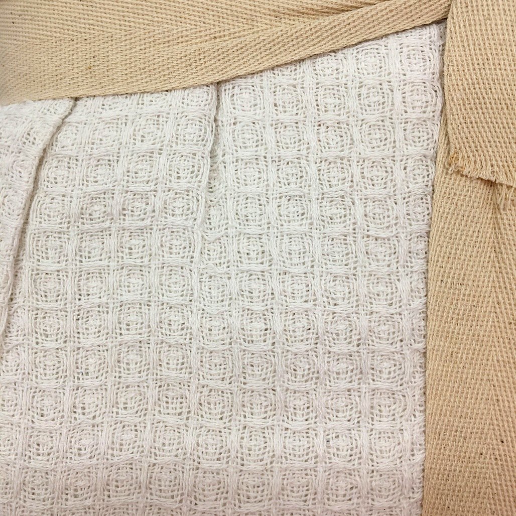 Brighton Road Recycled Cotton White Knitted Waffle Queen Sized Blanket NEW