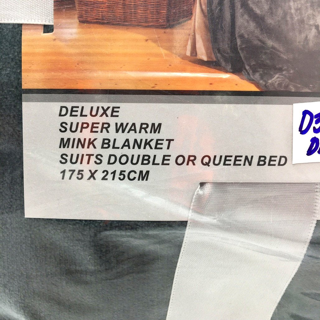 Brighton Road Deluxe Super Warm Mink Blanket Fits DOUBLE or QUEEN Size NEW
