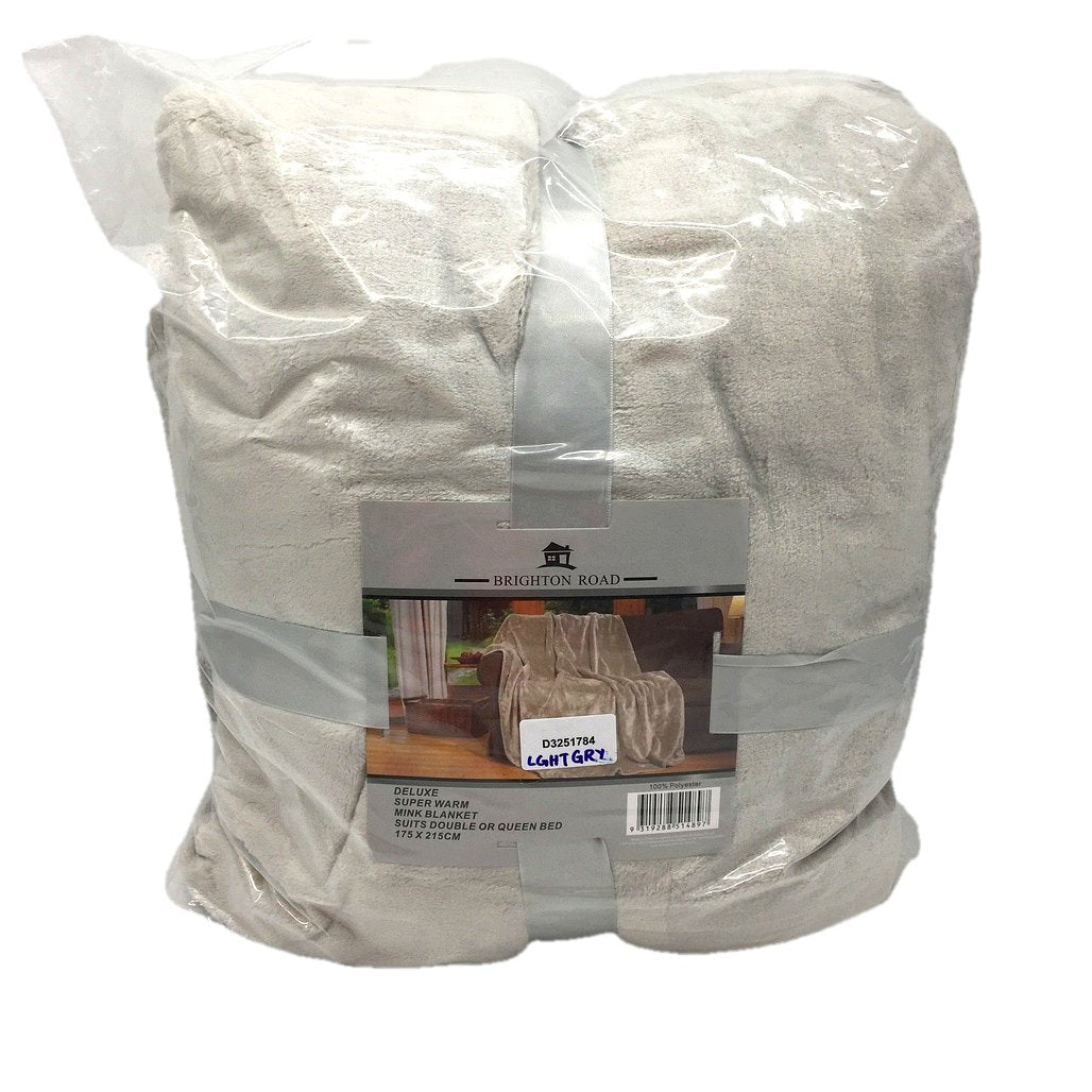 Brighton Road Deluxe Super Warm Mink Blanket Fits DOUBLE or QUEEN Size NEW
