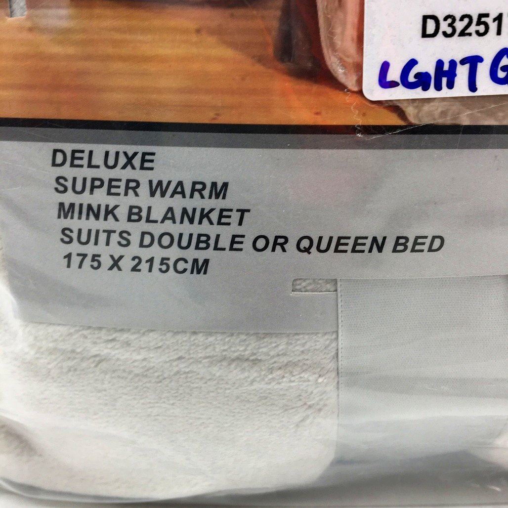 Brighton Road Deluxe Super Warm Mink Blanket Fits DOUBLE or QUEEN Size NEW