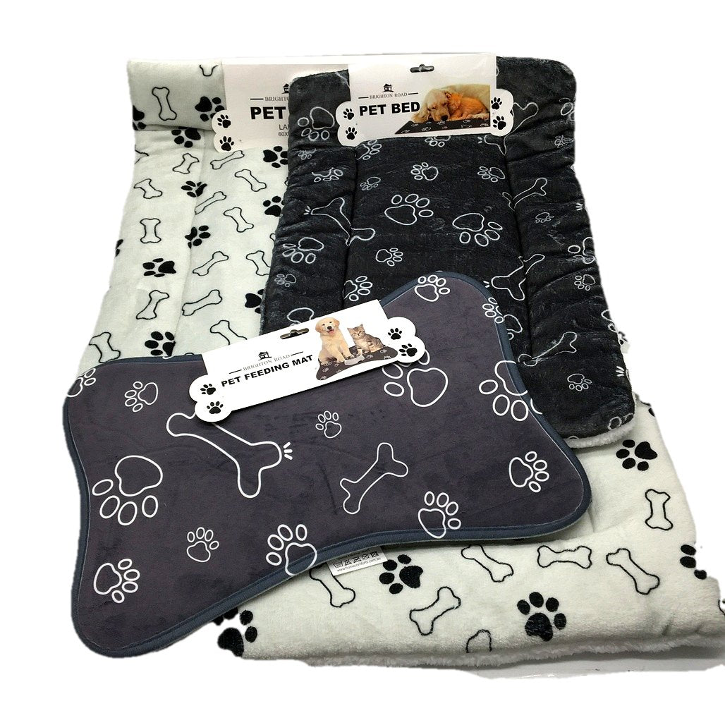 Brighton Road 3 pc Pet Feeding Mat Small & Large Mats Bundle NEW