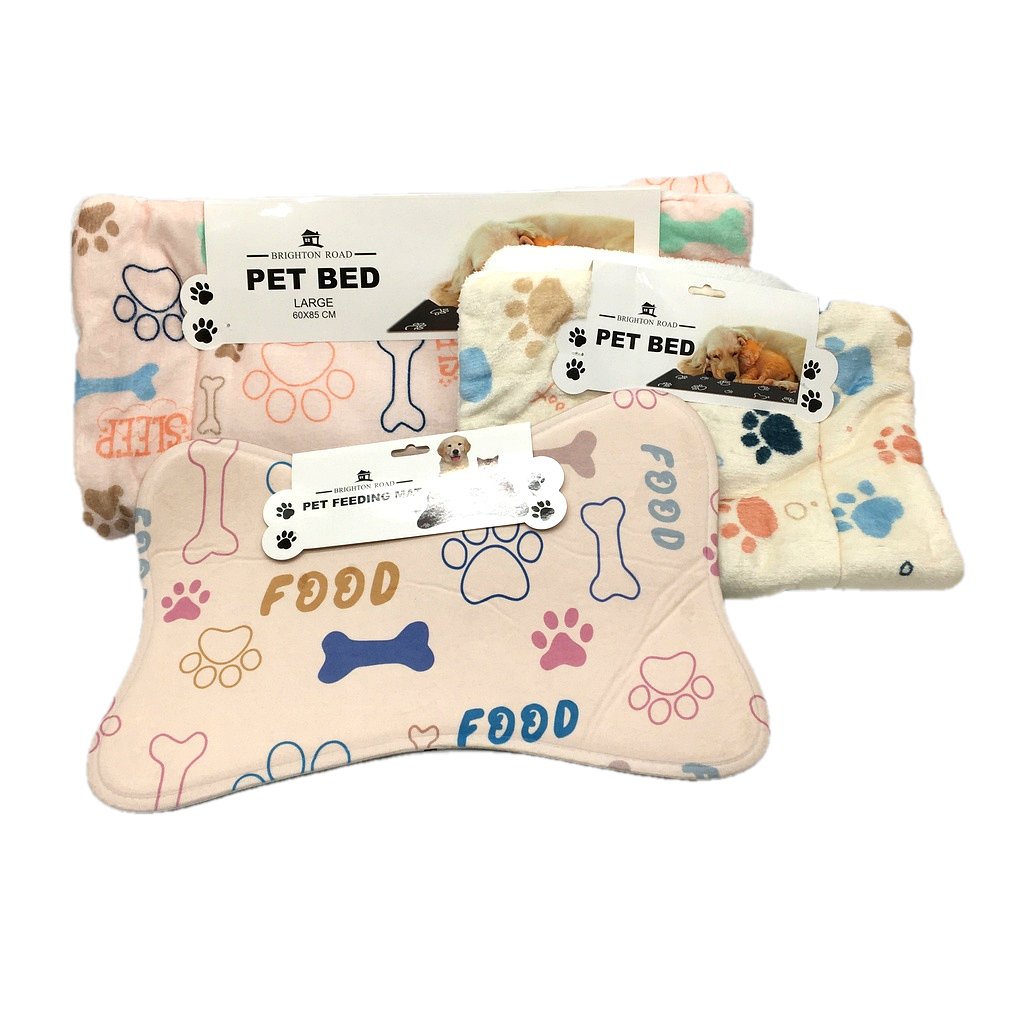 Brighton Road 3 pc Pet Feeding Mat Small & Large Mats Bundle NEW