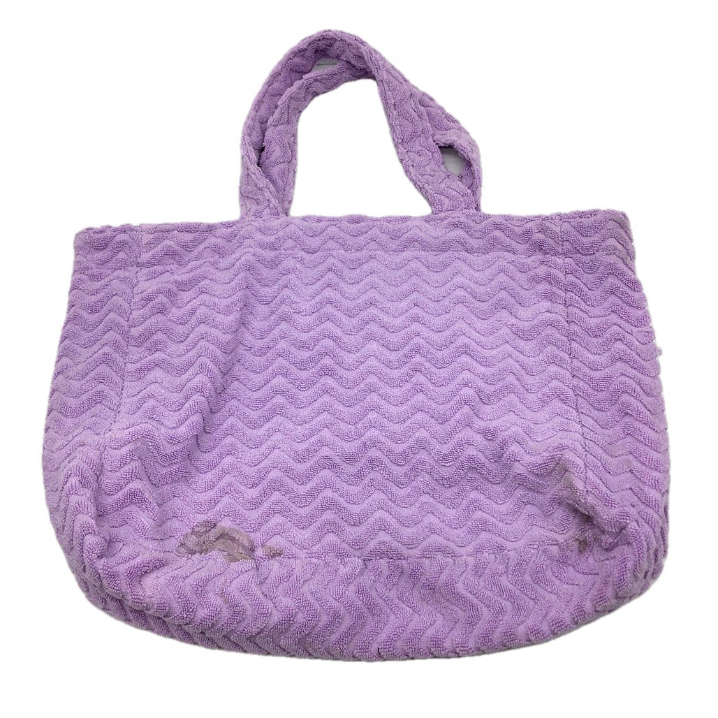 Sandy Cape Cotton Terry Purple Jacquard Beach Bag & OSFM Bucket Hat NEW