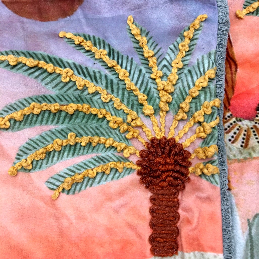 Kirkton House 2pk Jungle Tiger Velour Tufted Throw Cushion Covers NEW