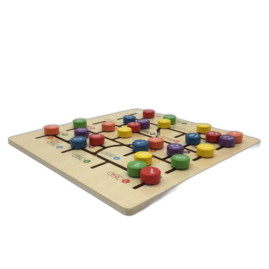 Boxiki Boxiki Kids Montessori Mathematics Board Fun Way to Learn Numbers Multicoloured - Durable & Portable NEW