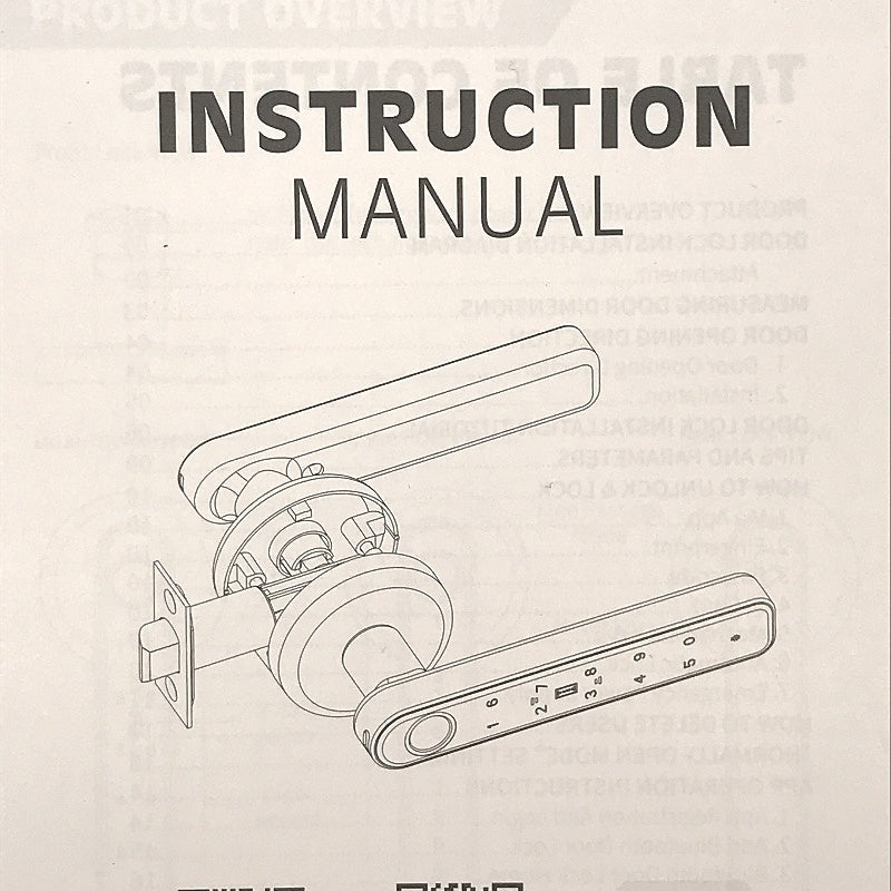 Tuya Smart Lock Keyless Electronic Door Handle Safety for Home NEW