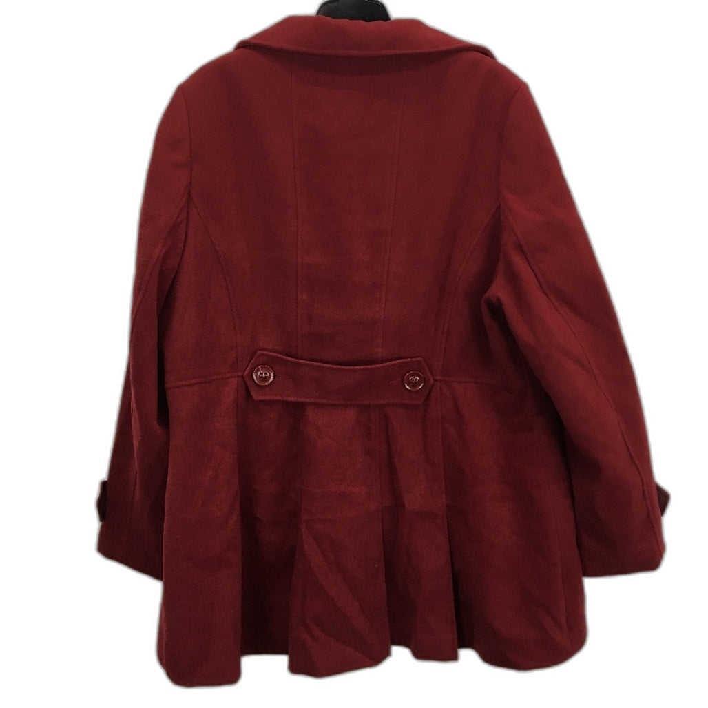 Autograph Into The Blue Collection Red Ruby Wide Collar Coat Ladies Size 18 NEW