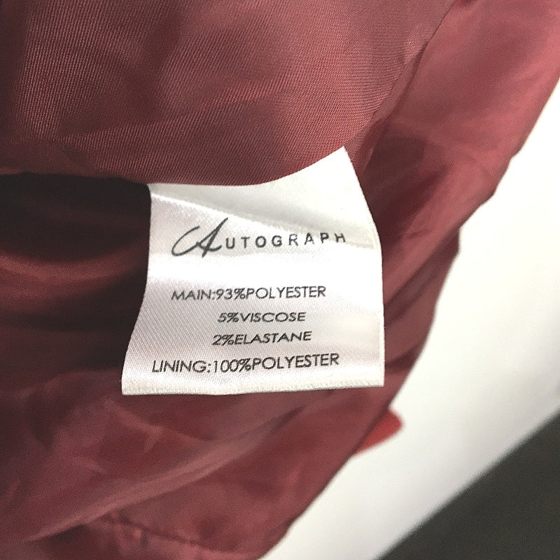 Autograph Into The Blue Collection Red Ruby Wide Collar Coat Ladies Size 18 NEW