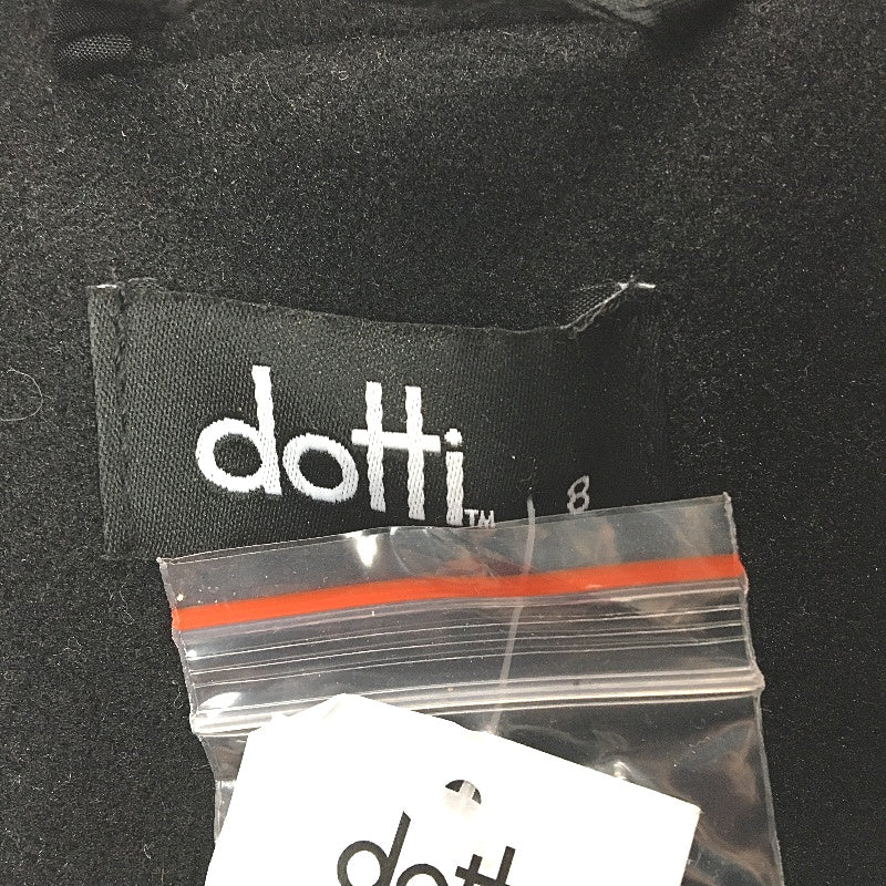 Dotti Fully Lined Black Double Breasted Over Coat Jacket Ladies Size 8 NEW