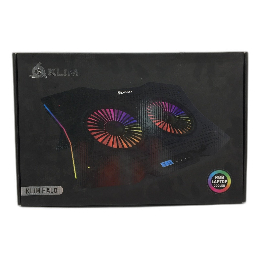 Klim Halo RGB Laptop Cooling Stand with USB Connection & LCD Display NEW