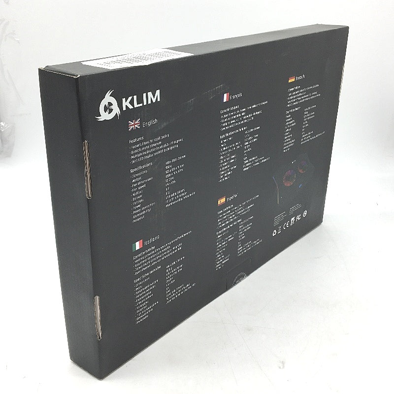 Klim Halo RGB Laptop Cooling Stand with USB Connection & LCD Display NEW