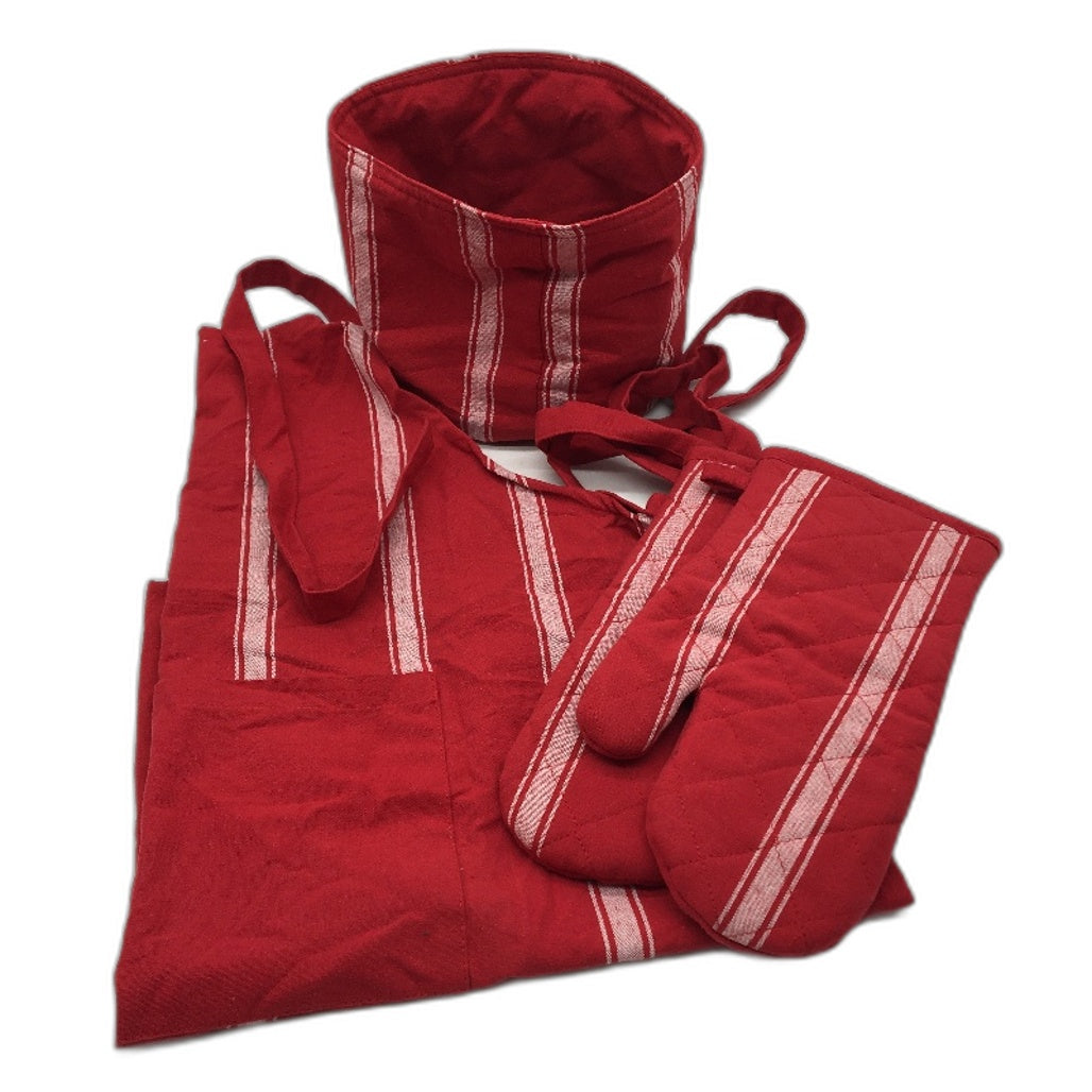 Peppertree Seasonal Collection Apron, Oven Mits & Bread Basket Cooking Pack DEMO