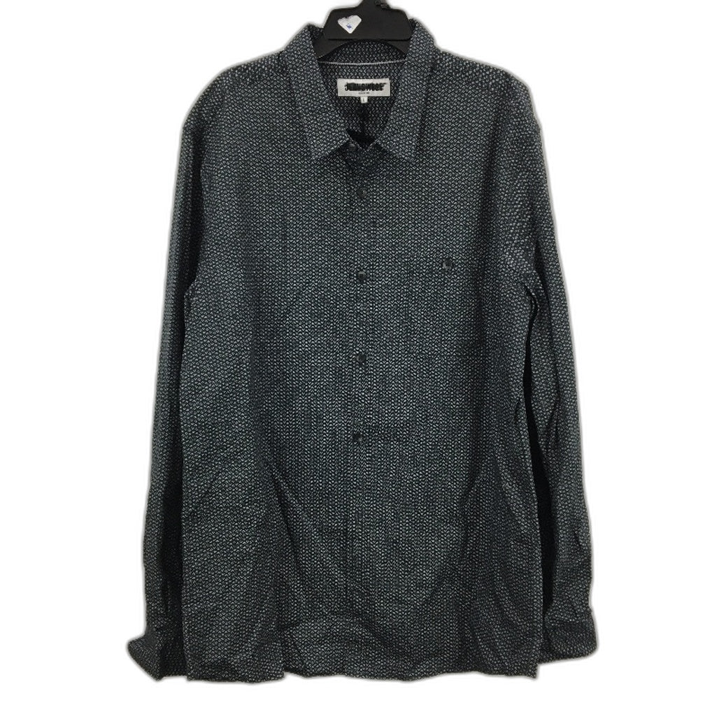 Jeanswest 2 Pack Black Patterned 100% Cotton L/S Casual Shirts Mens Size L NEW
