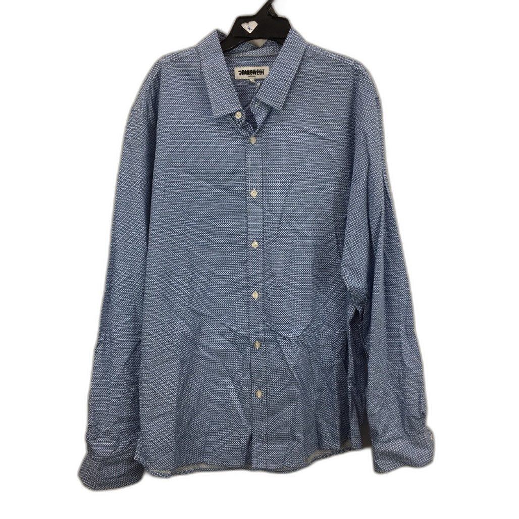 Jeanswest 2 Pack White And Blue Cotton Blend L/S Casual Shirts Mens Size L NEW