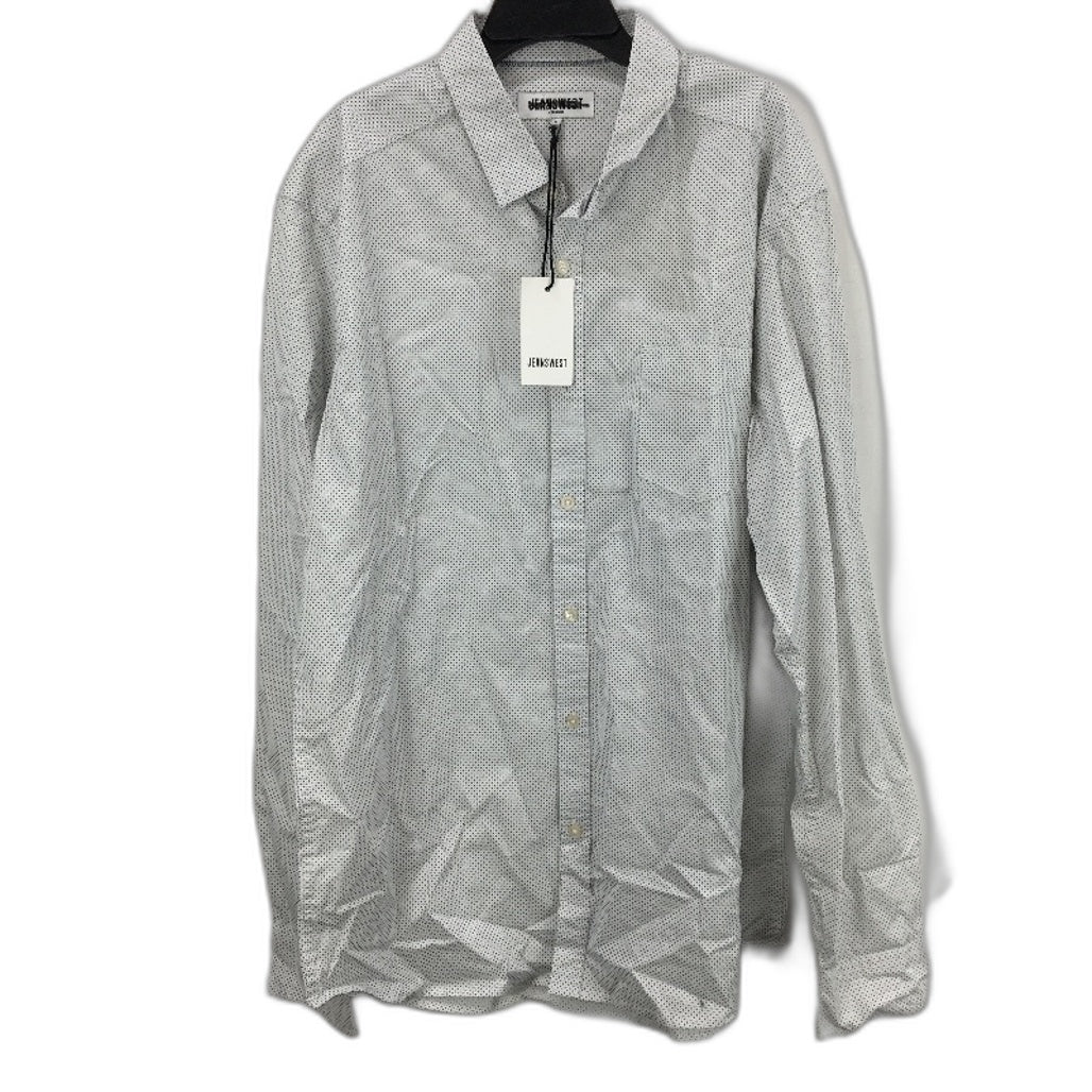 Jeanswest 2 Pack White And Blue Cotton Blend L/S Casual Shirts Mens Size L NEW