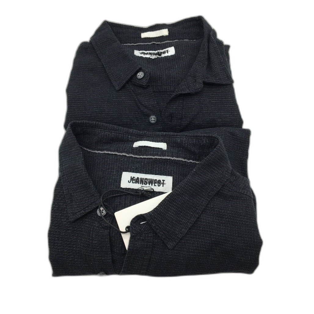 Jeanswest 2 Pack Washed Black Textured L/S Casual Shirts Mens Size L NEW
