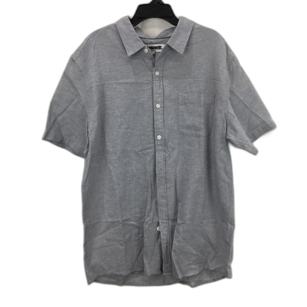 Jeanswest 2 Pack Navy And Silver Cotton Blend S/S Casual Shirts Mens Size M NEW