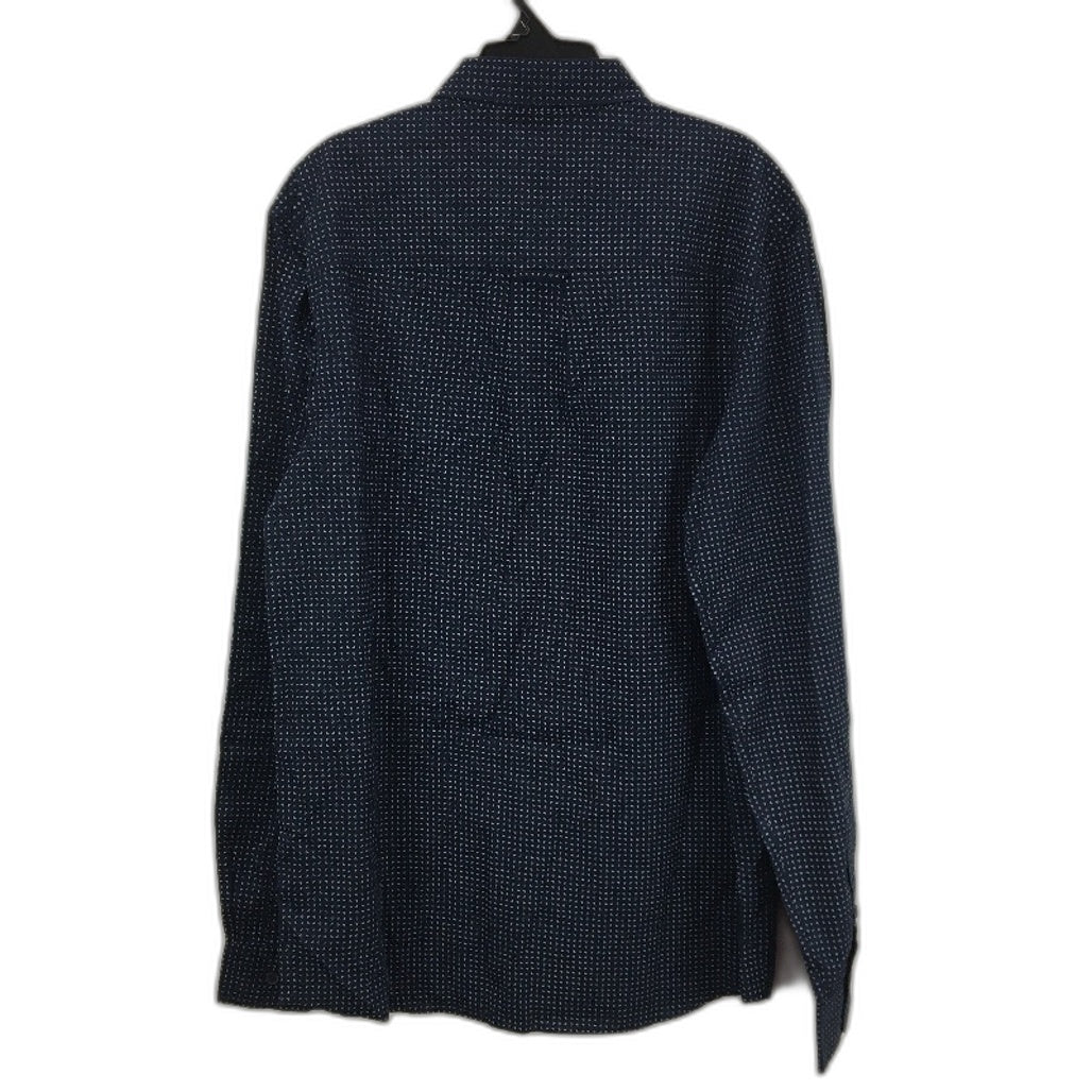 Jeanswest 2 Pack Navy Patterned 100% Cotton L/S Casual Shirts Mens Size M NEW