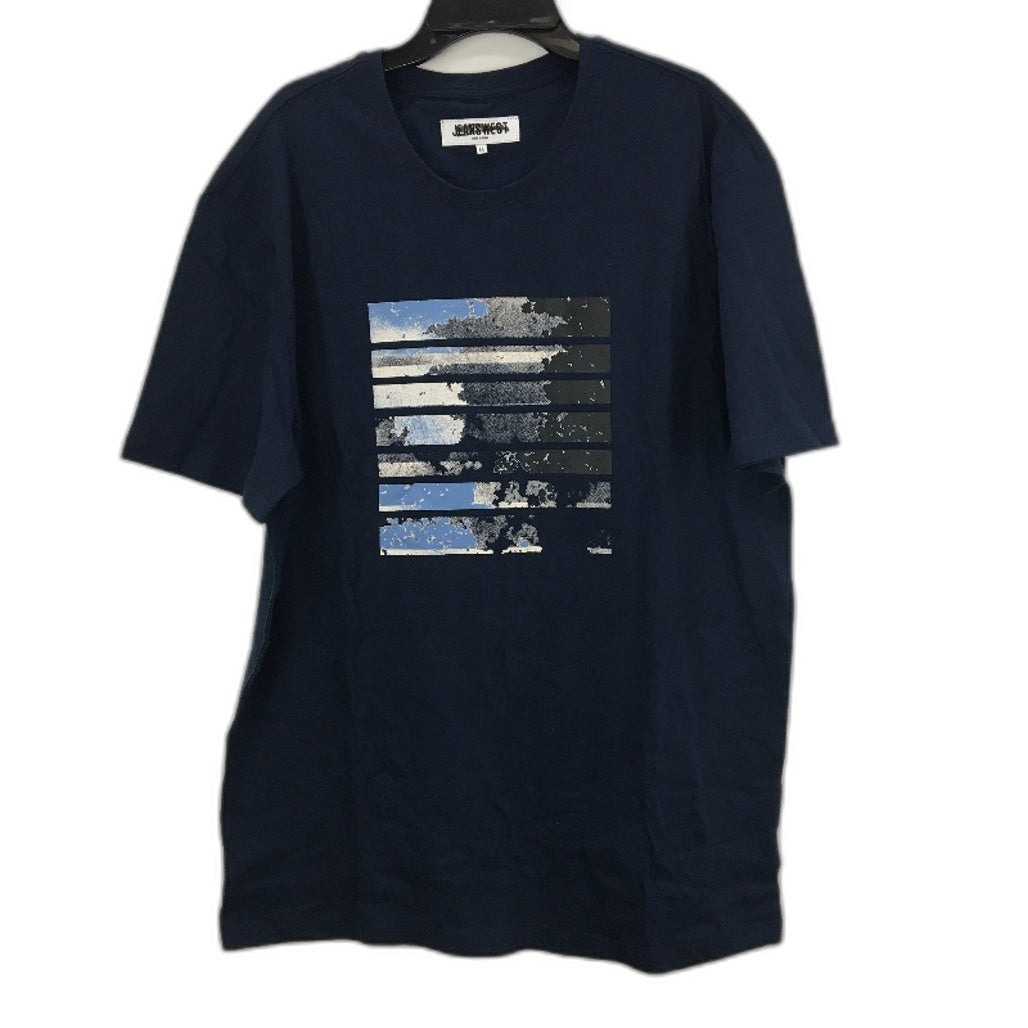 Jeanswest 2 Pack Green & Blue Printed 100% Cotton Casual T-Shirts Mens Sz M NEW