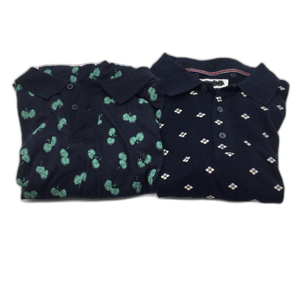 Jeanswest 2 Pack Navy Blue 100% Cotton Casual Polo Shirts Mens Size L NEW