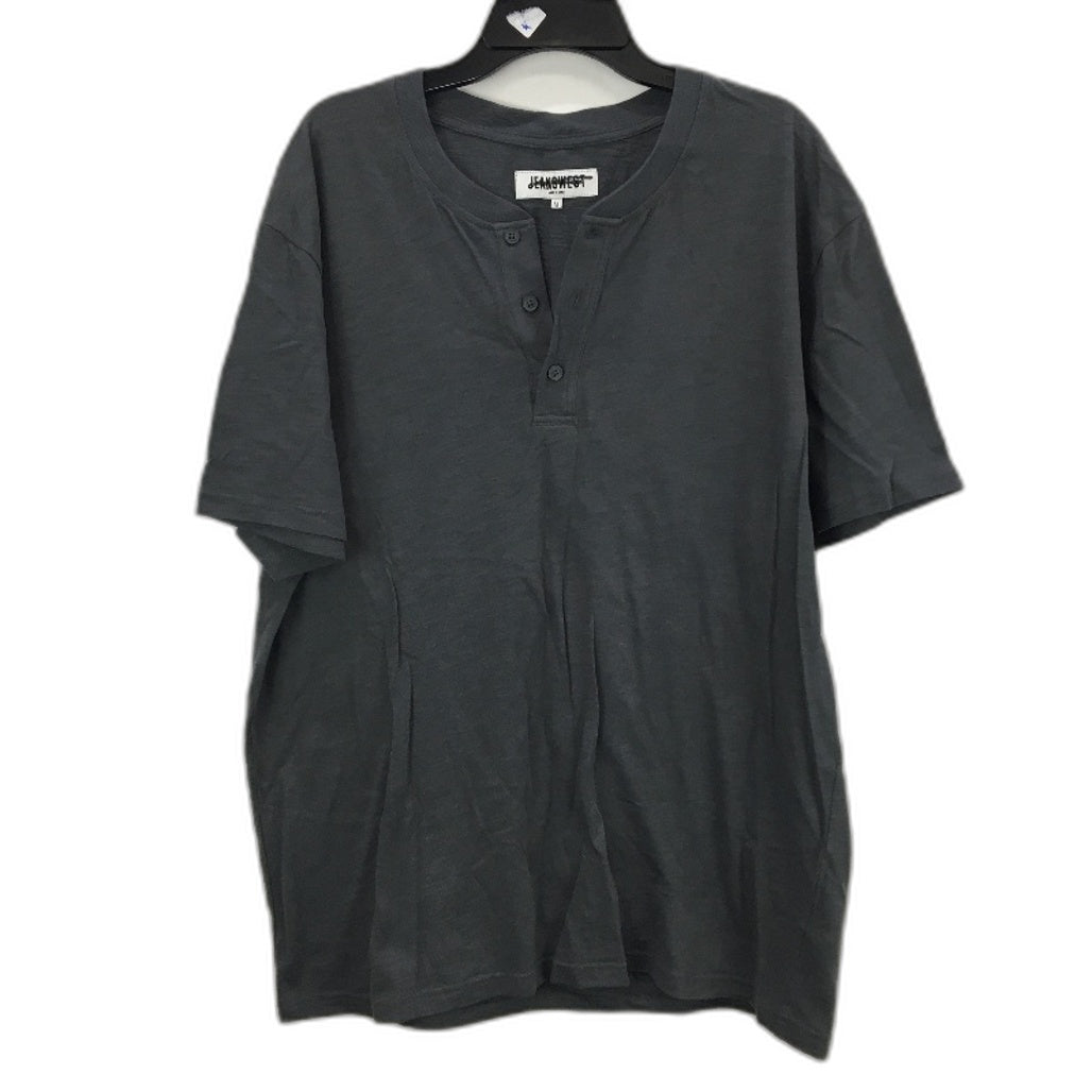 Jeanswest 2 Pack Green & Grey Button Neck 100% Cotton T-Shirts Mens Sz M NEW