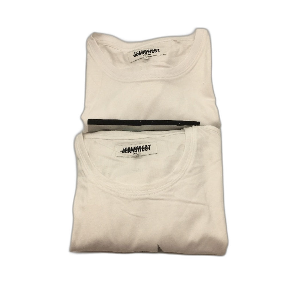 Jeanswest 2 Piece White Printed 100% Cotton Casual T-Shirts Mens Size L NEW