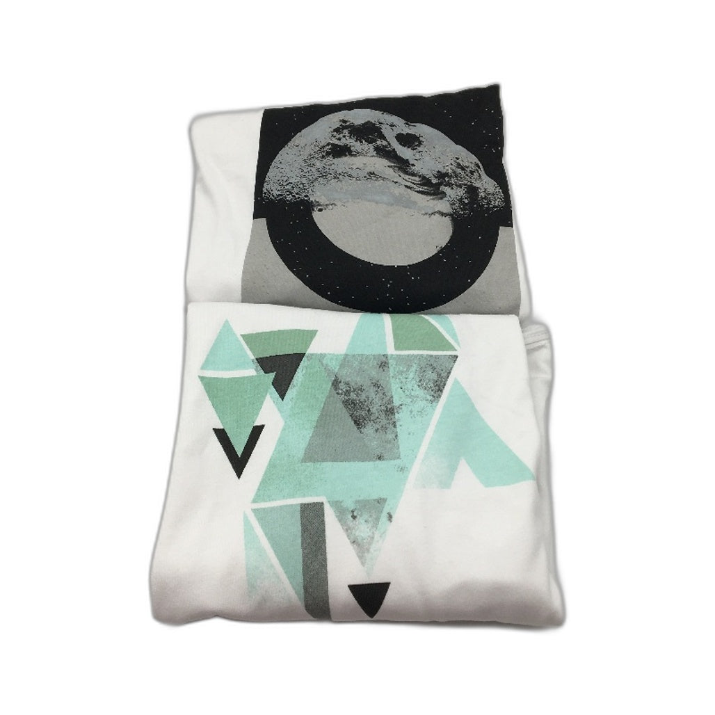 Jeanswest 2 Piece White Printed 100% Cotton Casual T-Shirts Mens Size L NEW