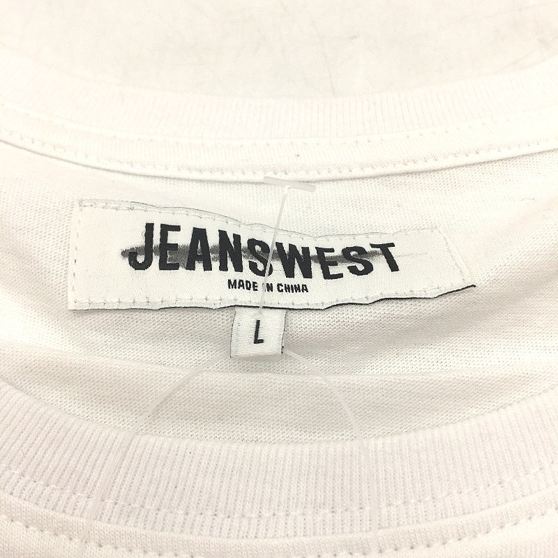 Jeanswest 2 Piece White Printed 100% Cotton Casual T-Shirts Mens Size L NEW