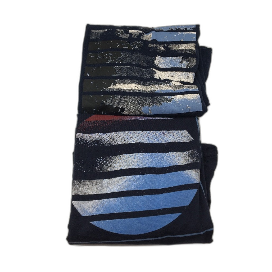 Jeanswest 2 Piece Navy Blue Printed 100% Cotton Casual T-Shirts Mens Size L NEW