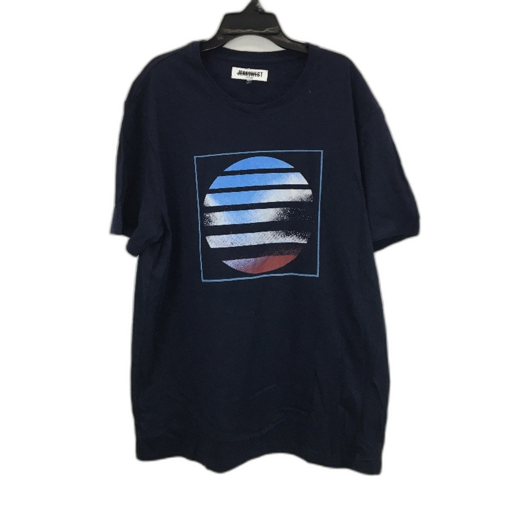 Jeanswest 2 Piece Navy Blue Printed 100% Cotton Casual T-Shirts Mens Size L NEW