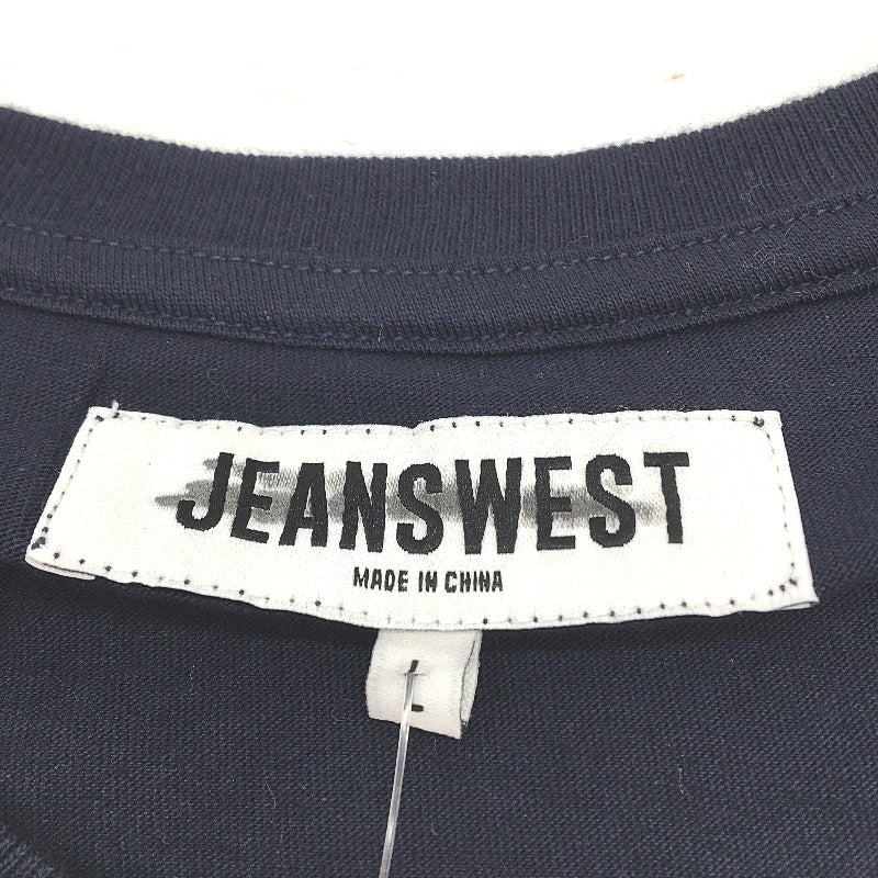 Jeanswest 2 Piece Navy Blue Printed 100% Cotton Casual T-Shirts Mens Size L NEW