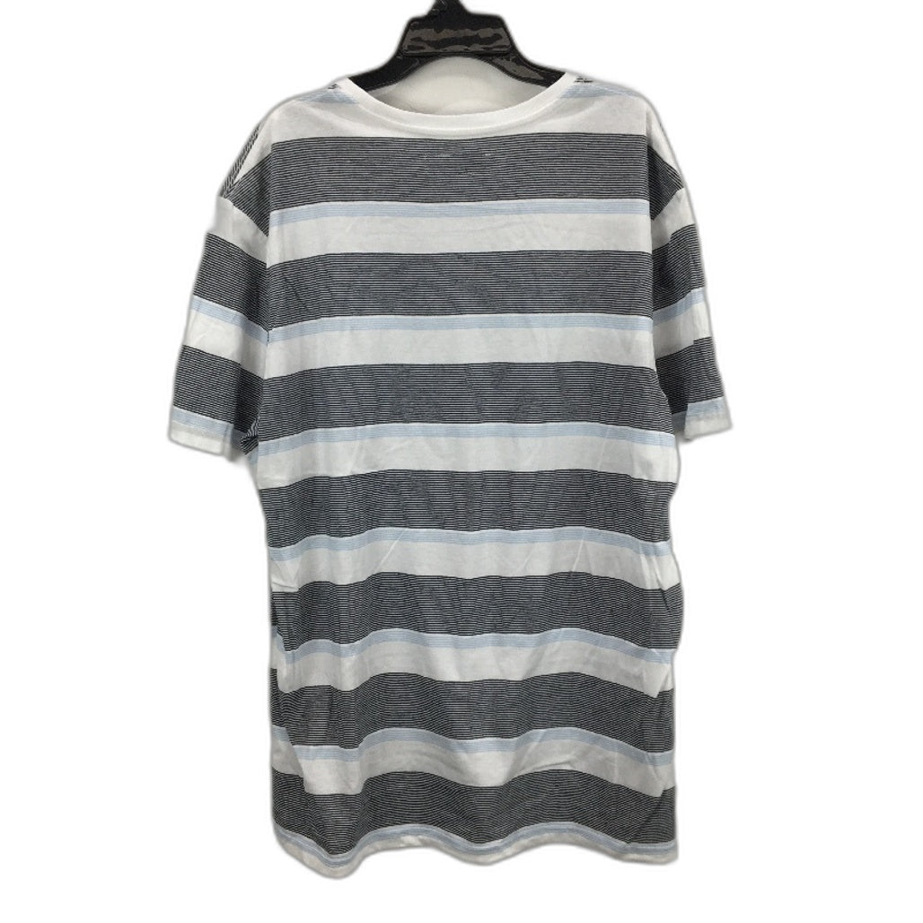 Jeanswest 2 Pack White & Striped Soft 100% Cotton Casual T-Shirts Mens Sz L NEW