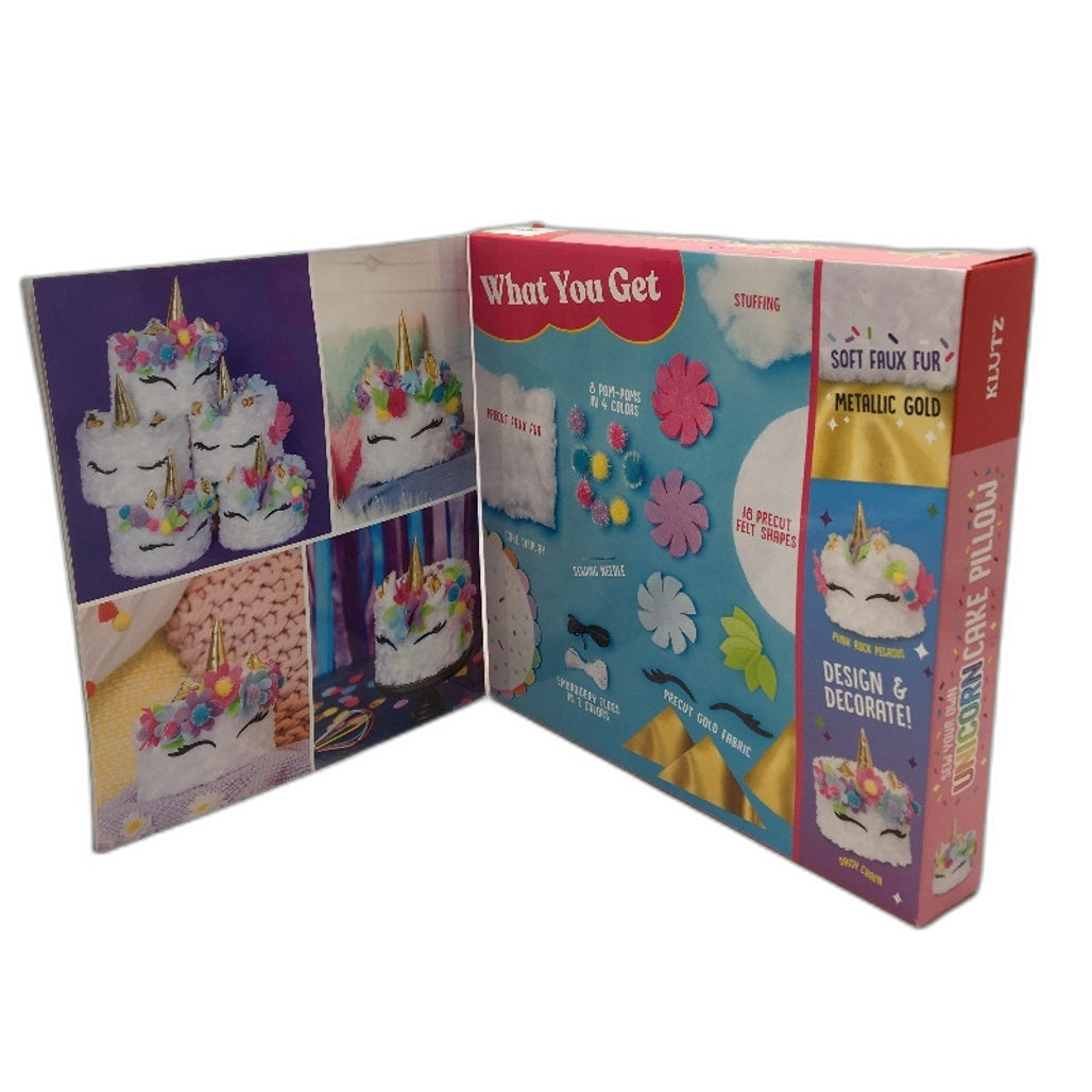 Klutz Sew Your Own Unicorn Cake Pillow Kit Rainbow Cute Soft Decoration Multicoloured - Durable & Lightweight NEW