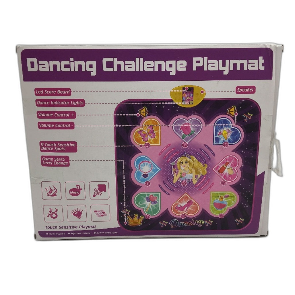 Dancing Challenge Playmat Dance Mat Toy 7 Game Modes LED Lights & Sounds DEMO Multicoloured - Durable, Lightweight, Portable