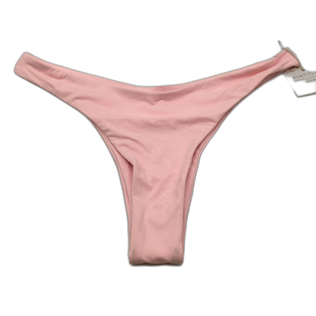 Subtitled Baby Pink Cute Swim Bikini Bottom Cheeky Style Ladies Size XL NEW