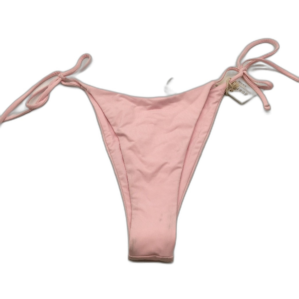 Subtitled Baby Pink Cheeky G-String Swim Bikini Bottom String Ladies Size L NEW
