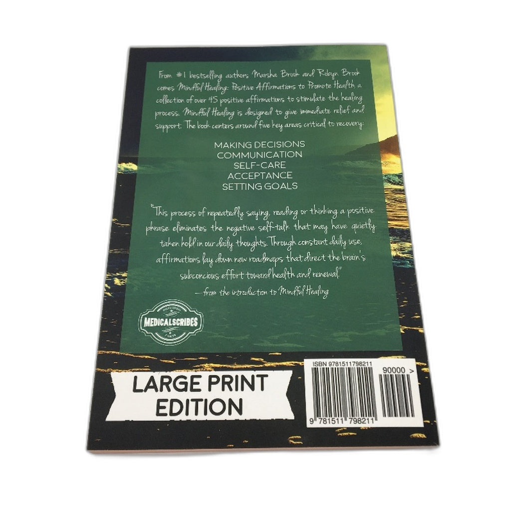 Mindful Healing Positive Affirmations To Promote Health by Robyn Brook NEW