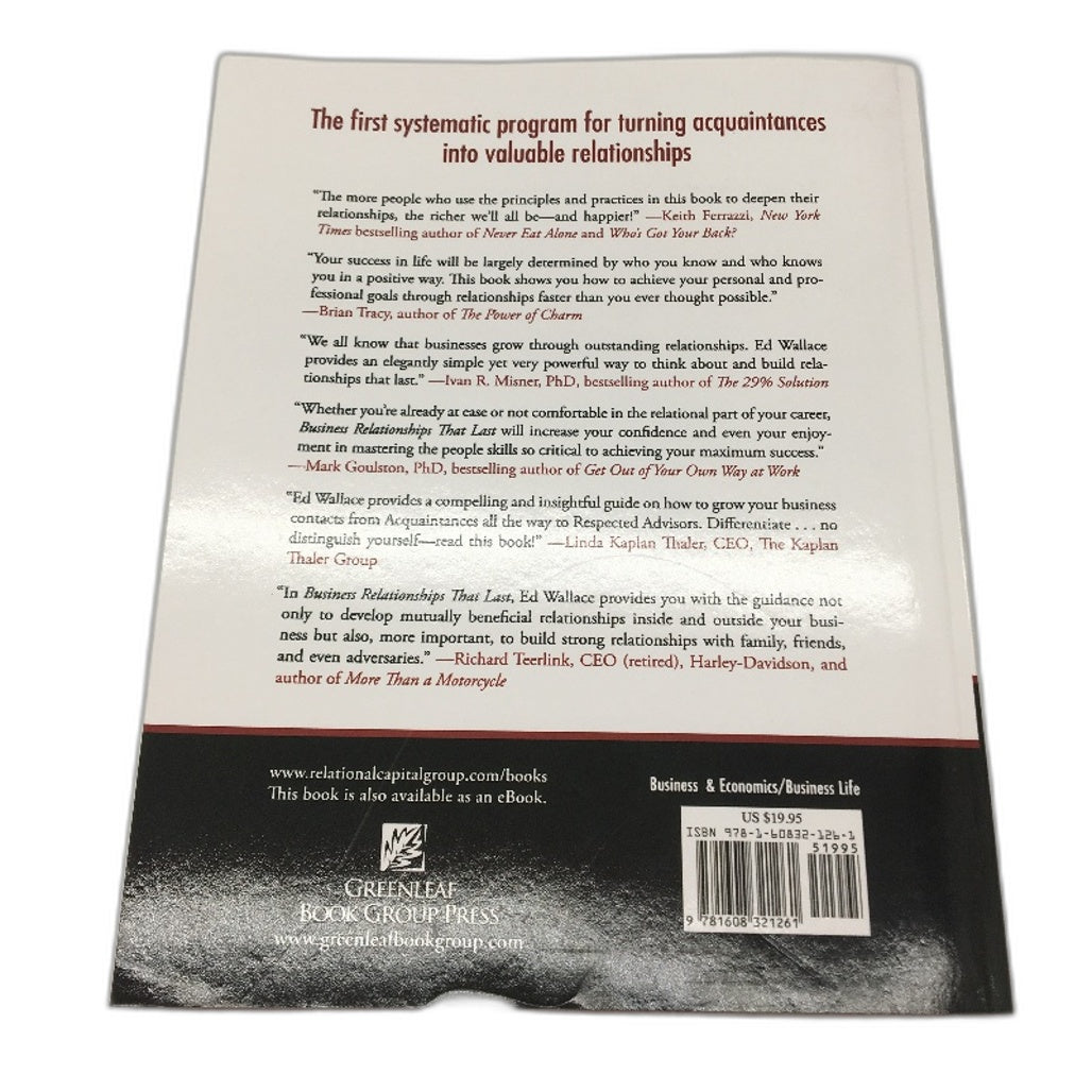 Business Relationships That Last 5 Step Self Help Book by Ed Wallace NEW