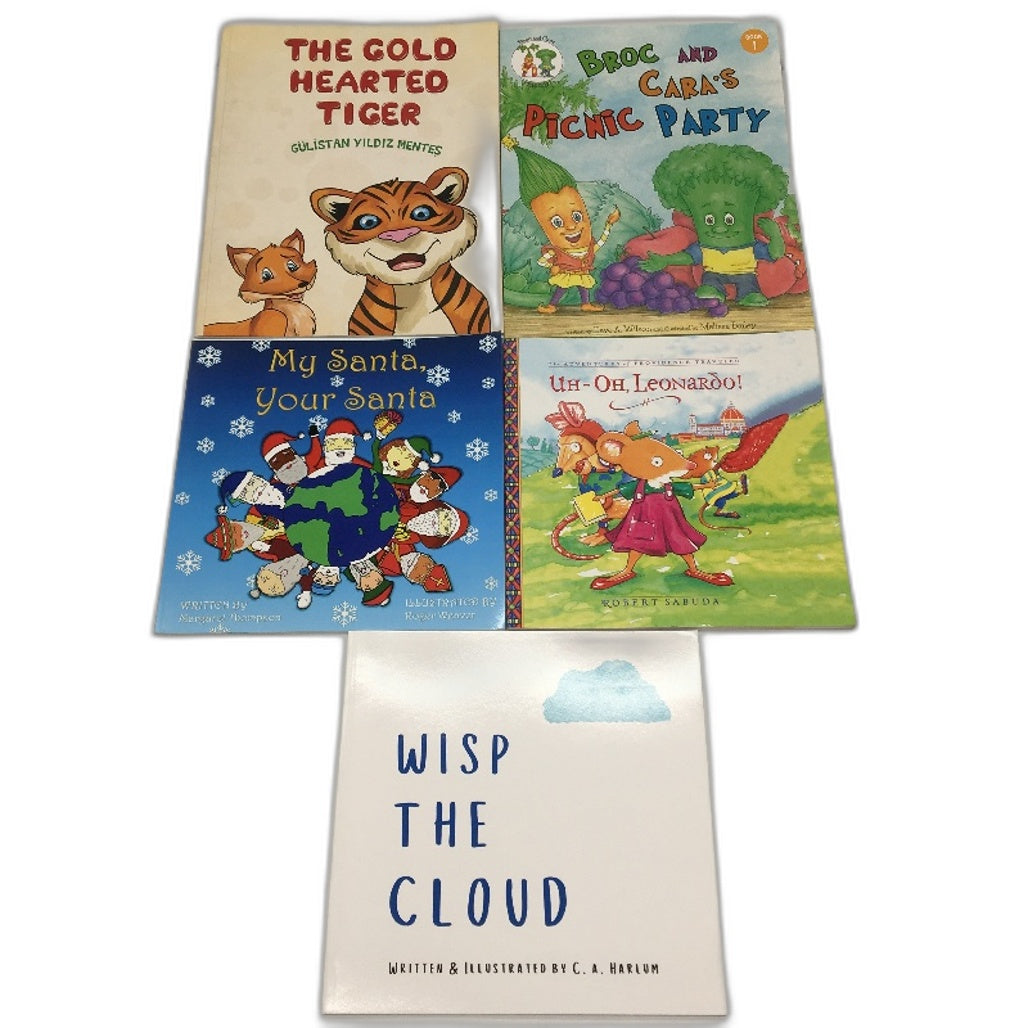Pack Of 5 Assorted Childrens Books Inc Wisp The Cloud by Mixed Authors NEW