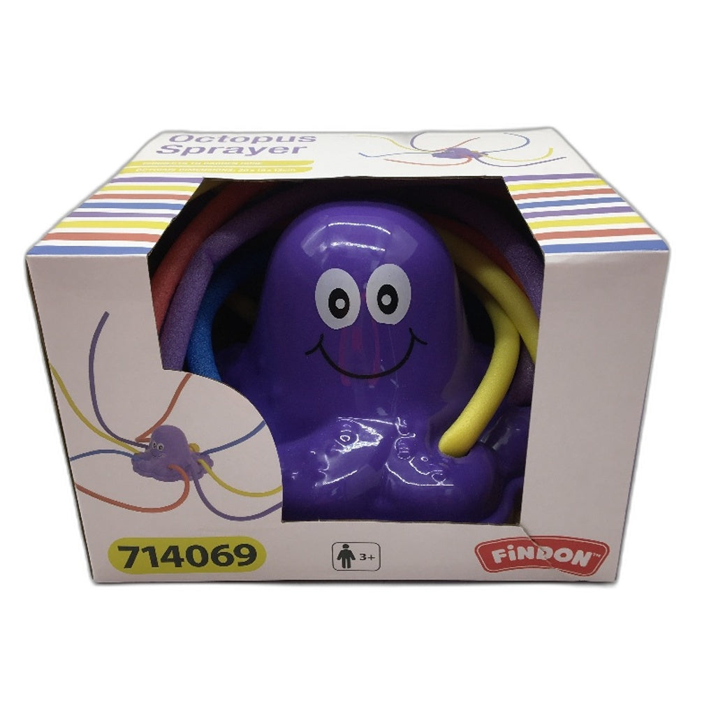 Findon Octopus Sprayer Water Toy & Bestway Splash n Hoop Pool Toy Bundle Multicoloured - Durable & Lightweight NEW
