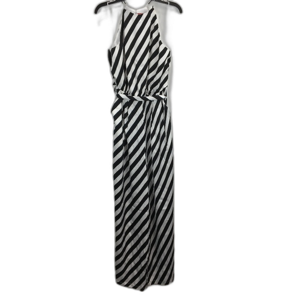 Dotti Emily In Paris Black & White High Neck No Sleeve Full Leg Jumpsuit NEW
